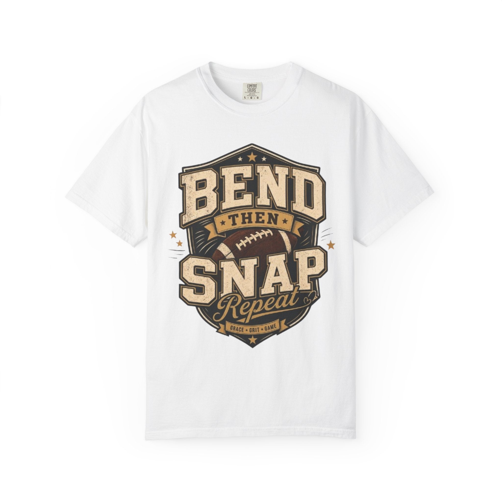 Football Bend Then Snap Repeat Graphic T Shirt Vintage Athletic Tee for Players and Fans