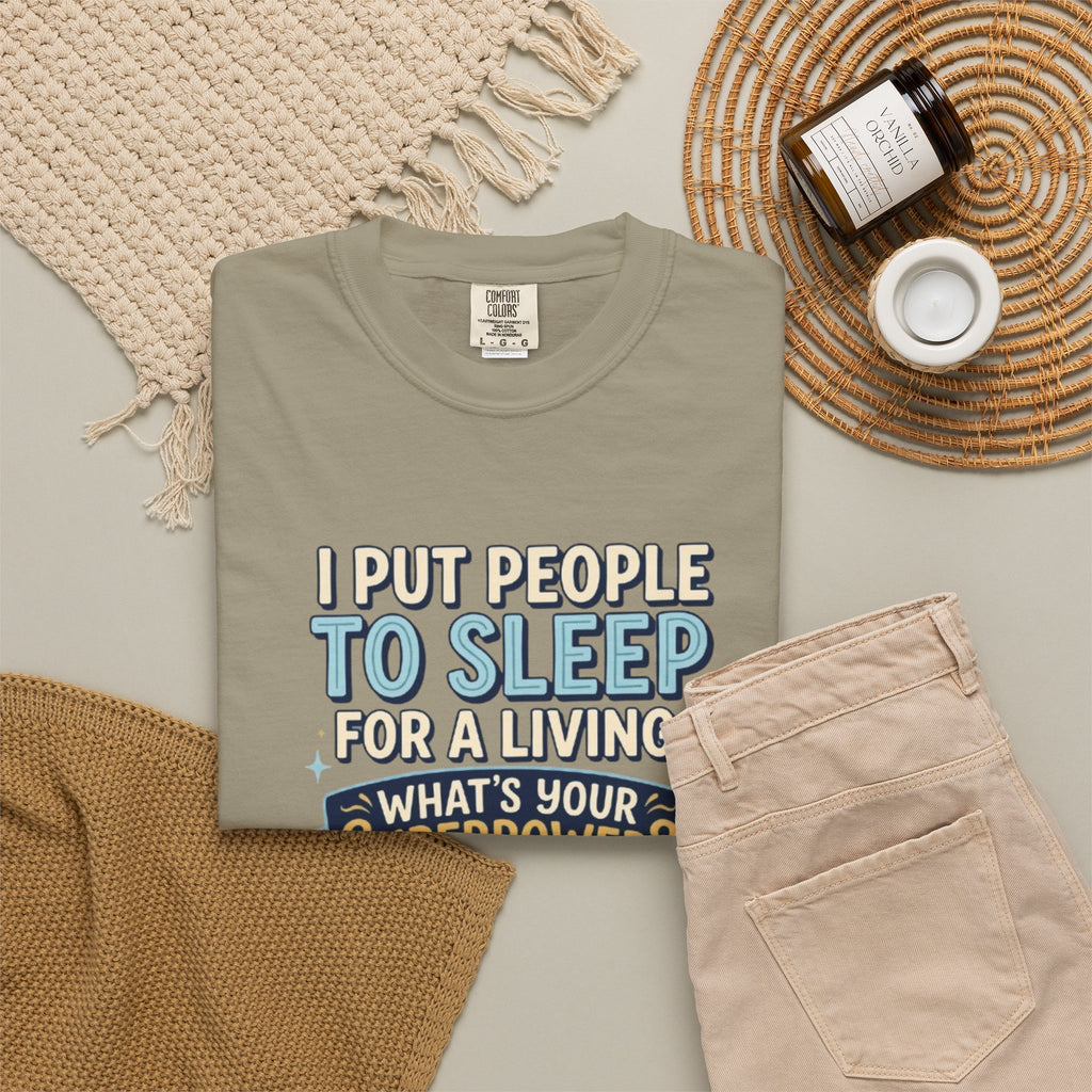 RN Anesthetist Tee Shirt I Put People To Sleep For A Living Nurse Anesthesia Tee