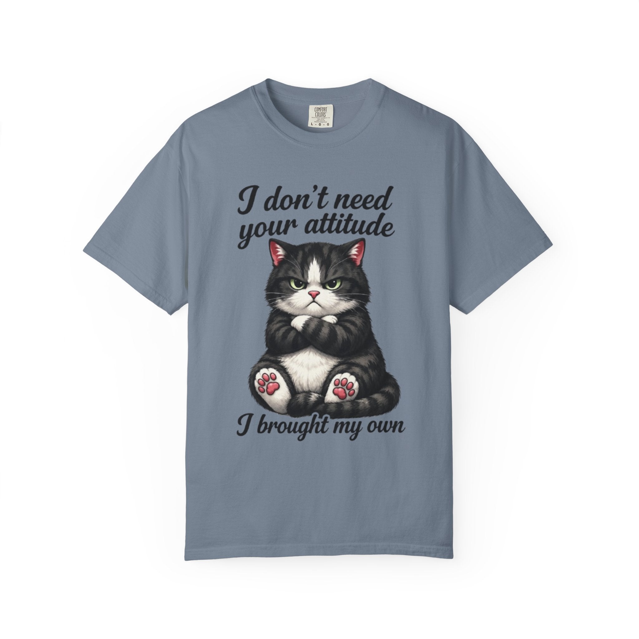 Cat Attitude T-Shirt I Don't Need Your Attitude I Brought My Own Funny Cat Tee