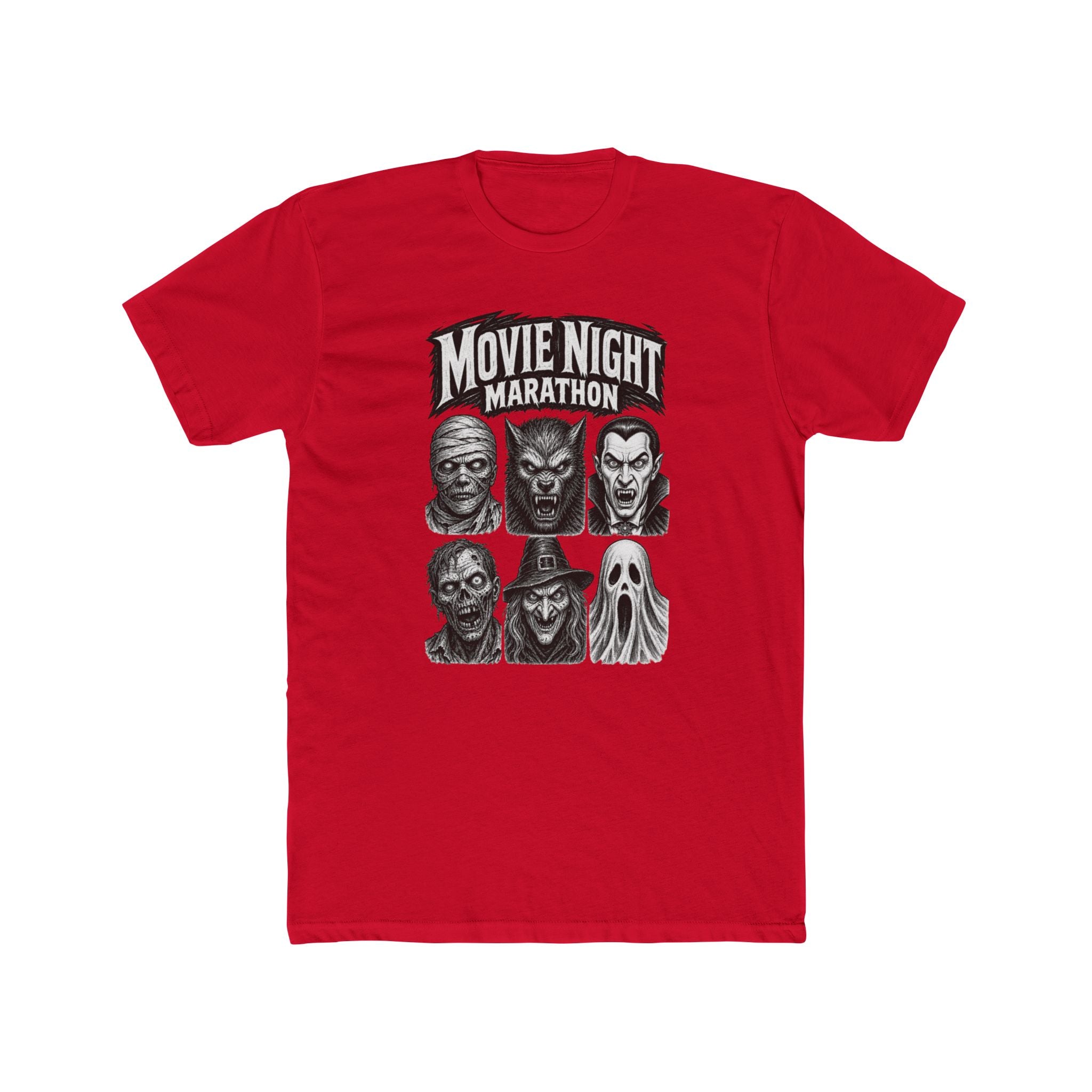 Movie Night Marathon Horror Icons Tee