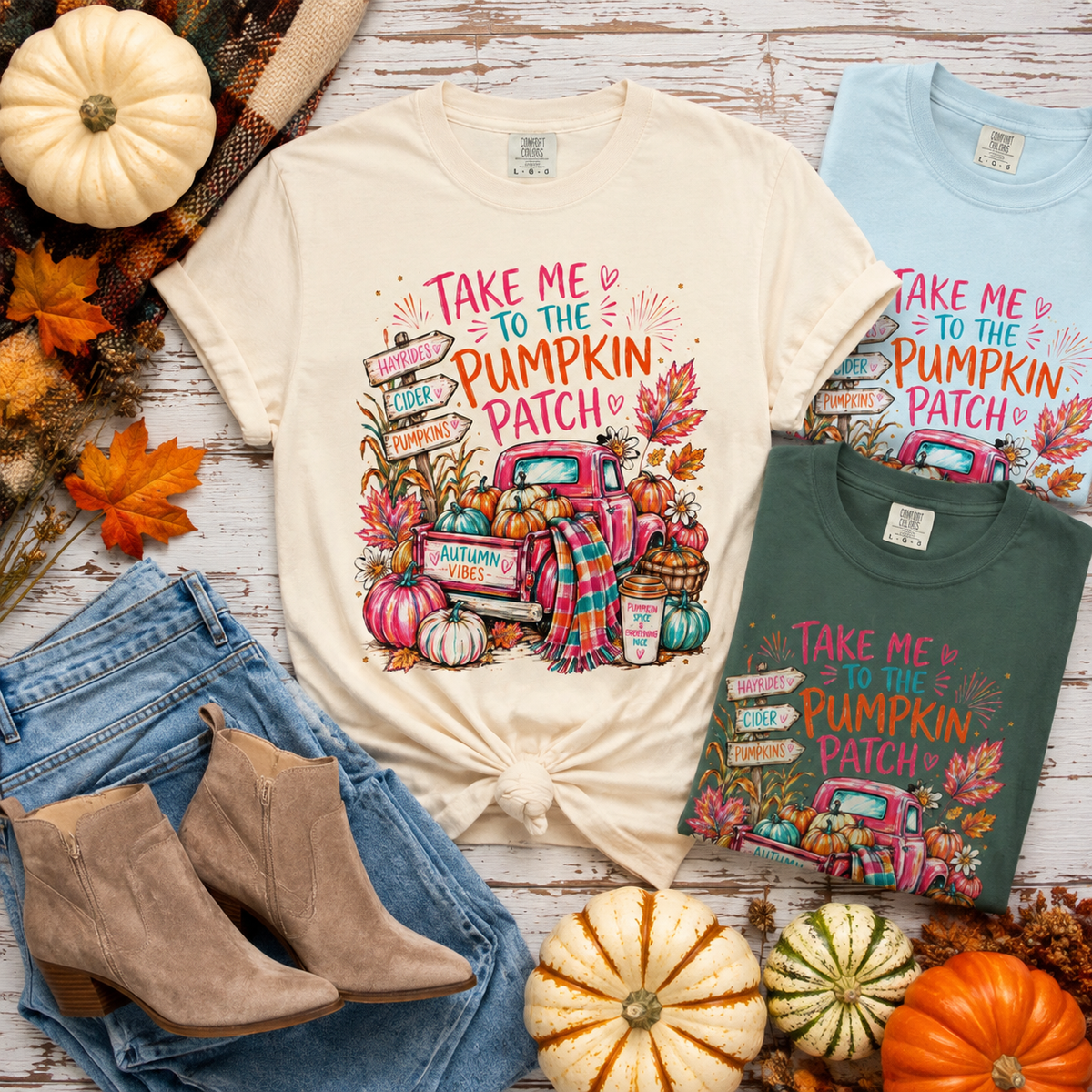 Pumpkin Patch Truck T Shirt Take Me to the Pumpkin Patch Fall Tee