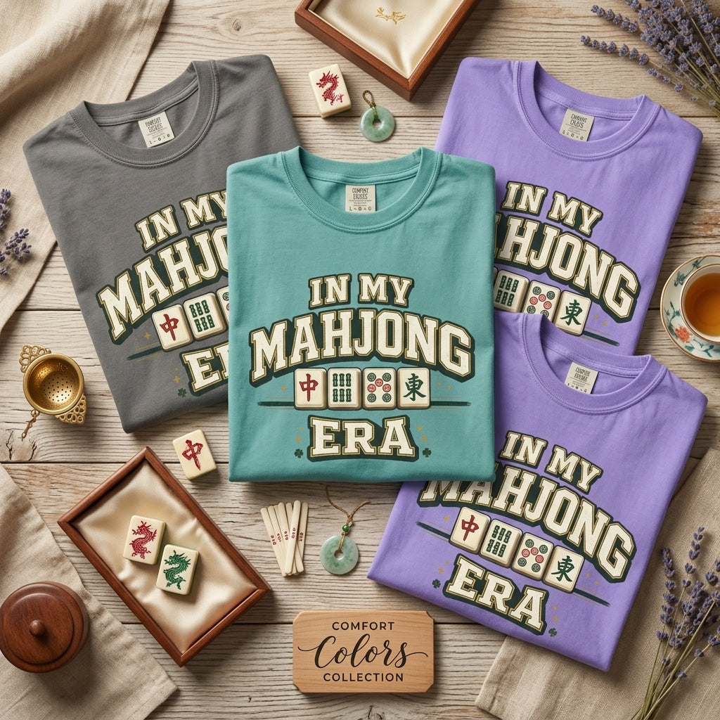 Mahjong T Shirt In My Mahjong Era Graphic Tee for Players and Fans