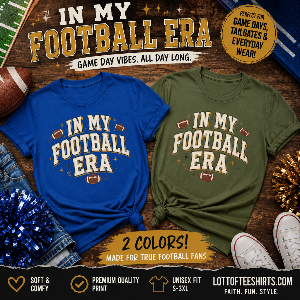 Football Era T Shirt In My Football Era Vintage Fan Tee