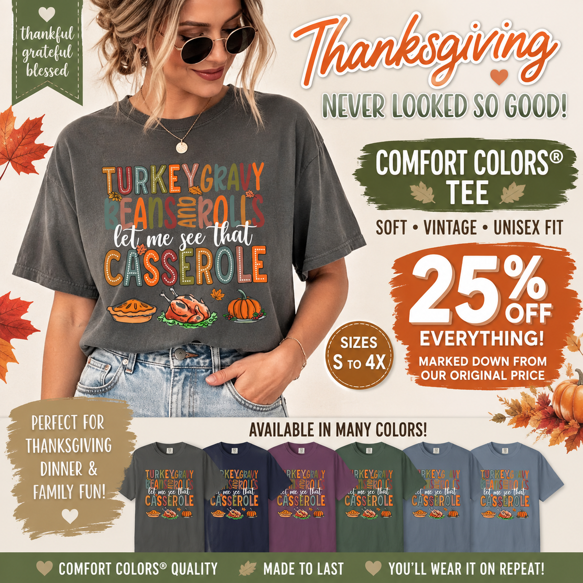 Thanksgiving Casserole Tee Shirt Let Me See That Casserole Holiday Tee