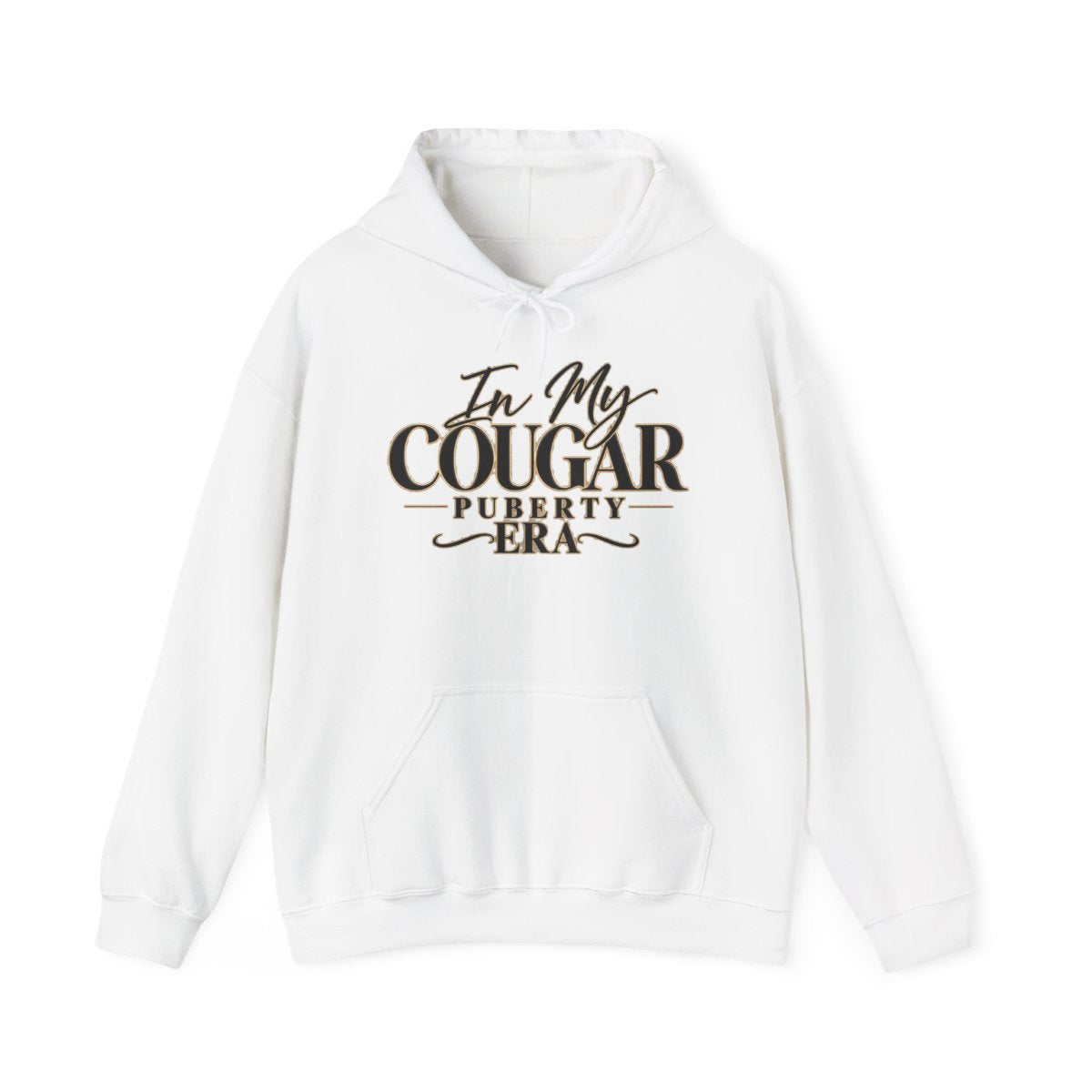 In My Cougar Puberty Era Hoodie Funny Retro Script Sweatshirt