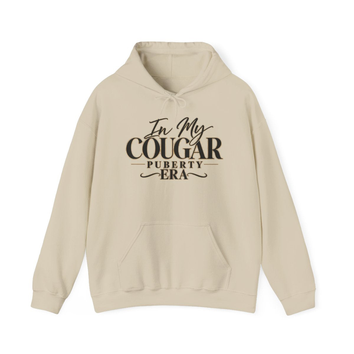 In My Cougar Puberty Era Hoodie Funny Retro Script Sweatshirt