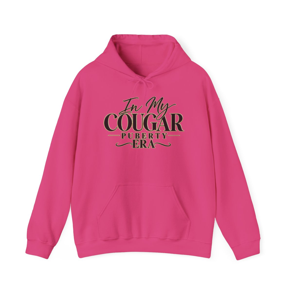 In My Cougar Puberty Era Hoodie Funny Retro Script Sweatshirt