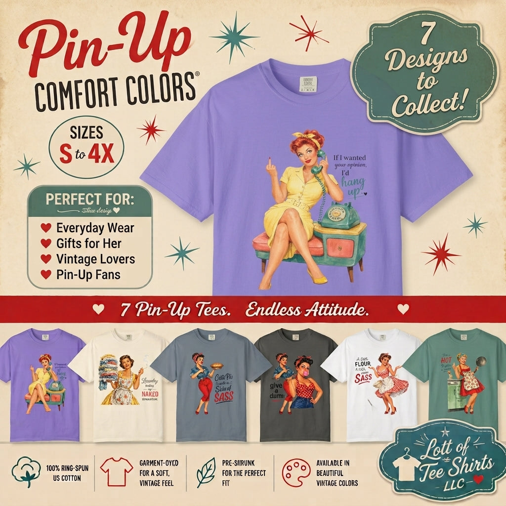 Pin Up Phone Vintage T Shirt If I wanted your opinion Id hang up. Retro 50s Graphic Tee