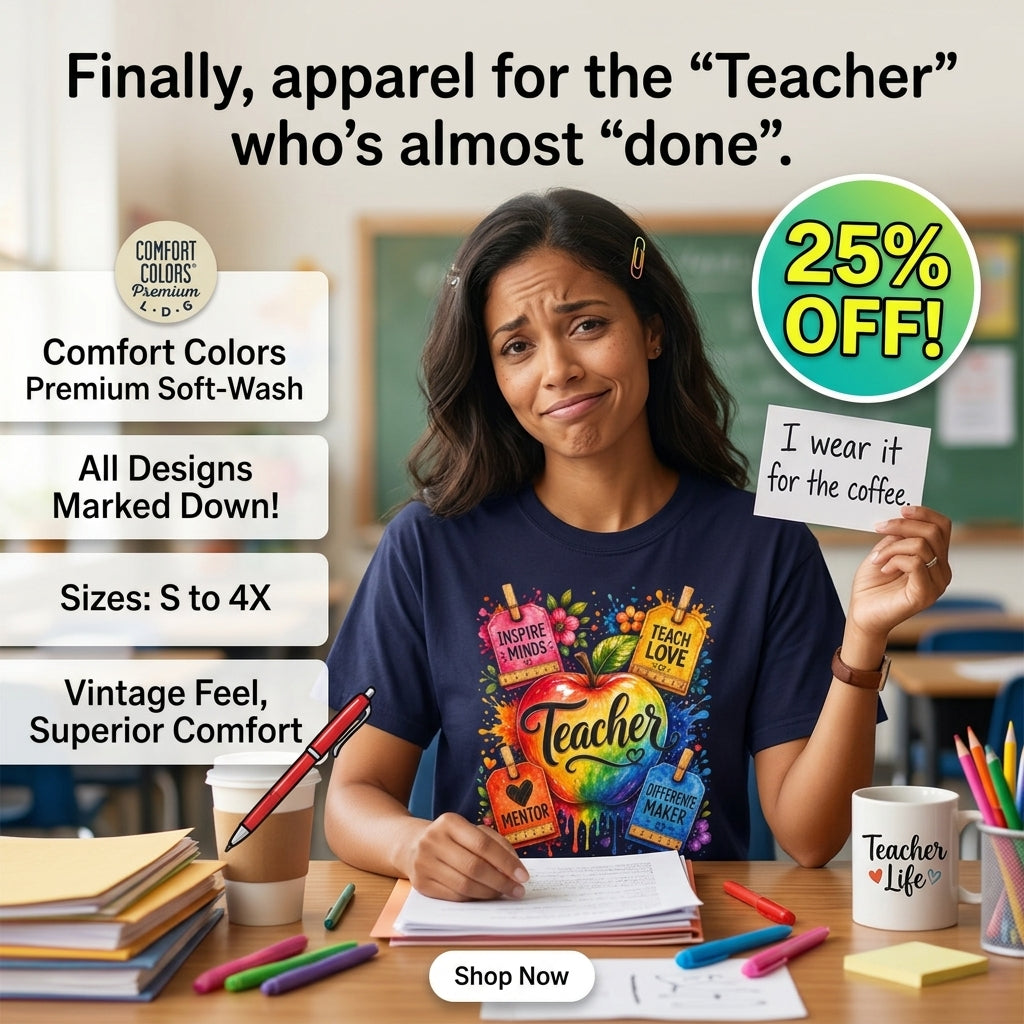 Teacher Apple T Shirt Colorful Inspire Minds Teach Love Mentor Design
