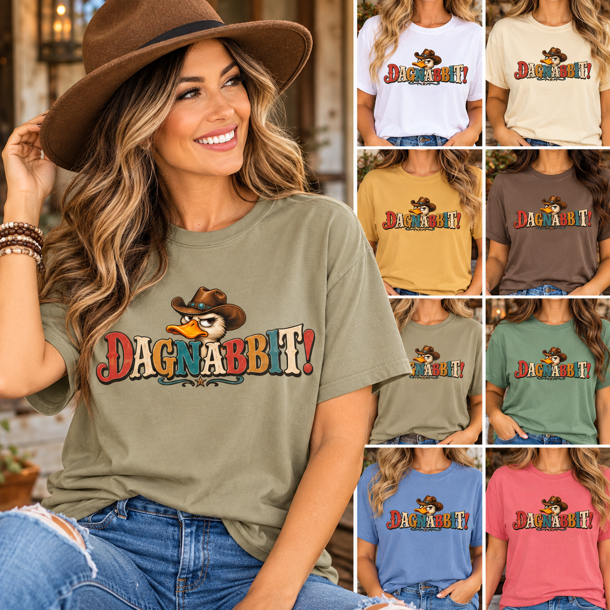 Dagnabbit Cowboy Rabbit T shirt | Western Cartoon Graphic Tee