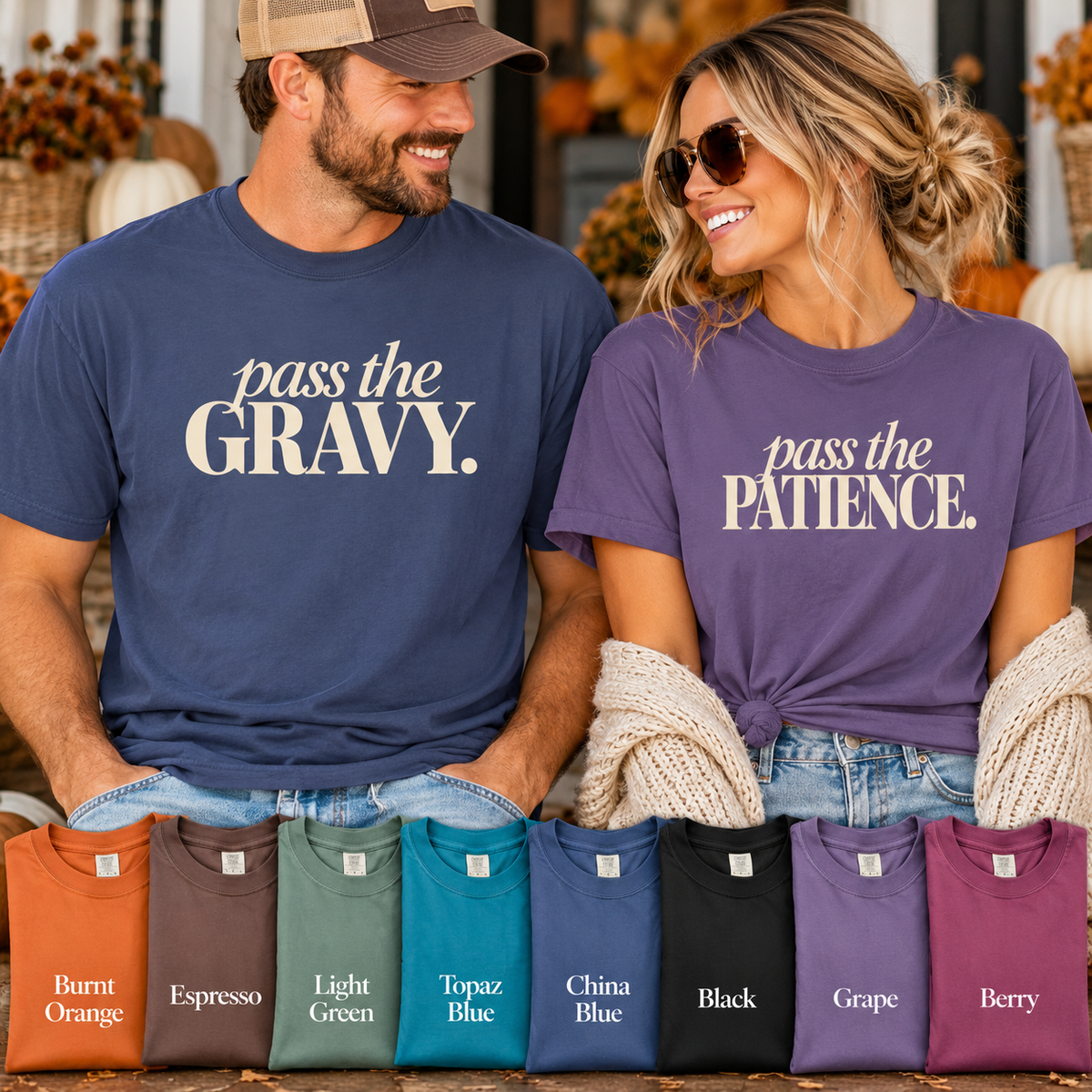 Pass the Patience Shirt, Funny Thanksgiving Tee, Thanksgiving Dinner Shirt, Friendsgiving Shirt, Funny Family Gathering Fall Tee