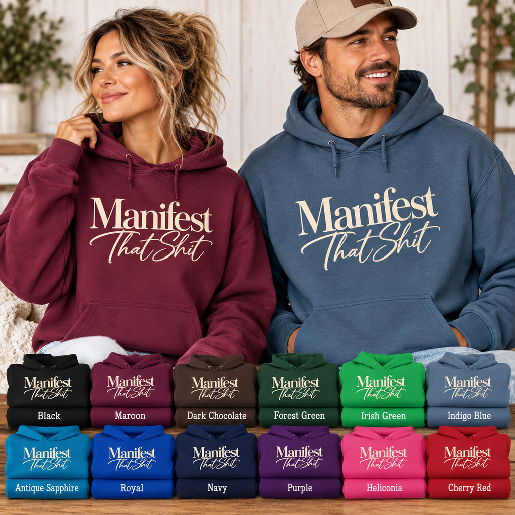 Hoodie Manifest That Shit Minimal Script Pullover