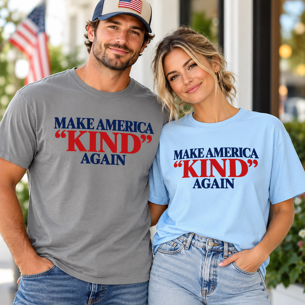 Make America Kind Again Shirt, Kindness Over Division Tee, Patriotic Statement T-Shirt, Comfort Colors Unisex Tee, Unity Gift