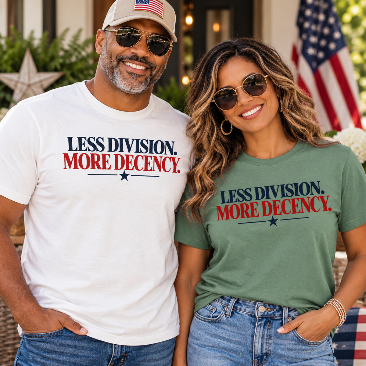 Less Division More Decency Shirt, Kindness Matters Tee, Unity T-Shirt, Comfort Colors Patriotic Shirt, Positive Message Graphic Tee