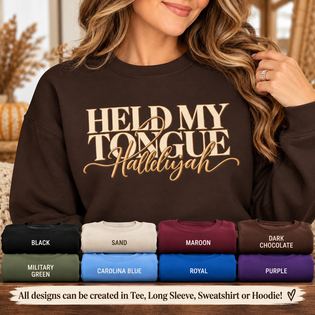 Held My Tongue Hallelujah Sweatshirt, Funny Christian Shirt, Faith Based Sweatshirt, Southern Humor Gift, Christian Women Gift