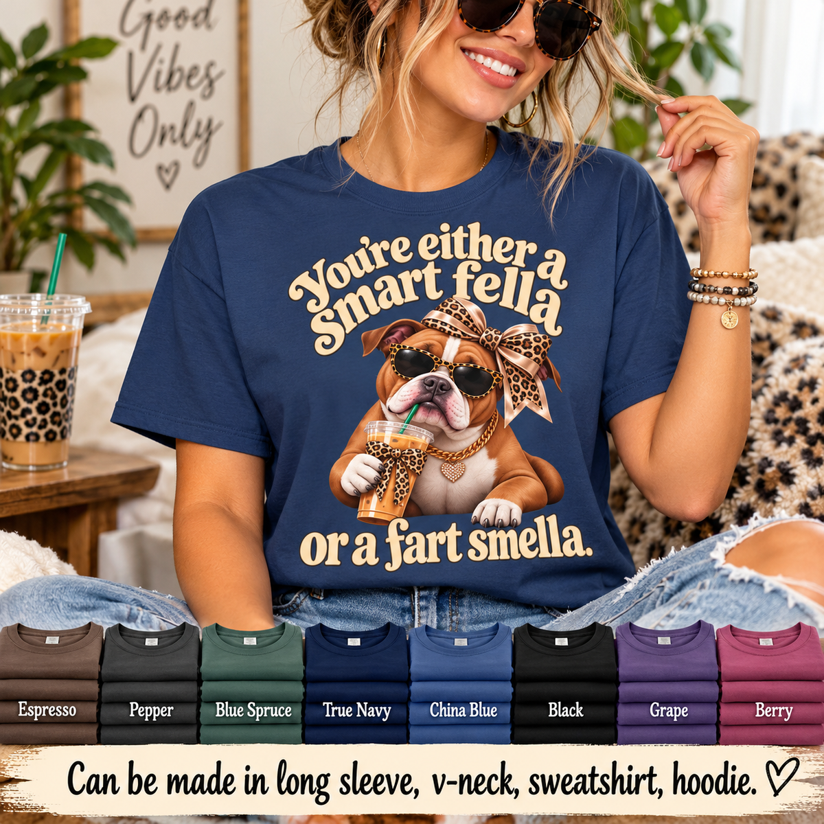 Funny Pitbull Shirt, Smart Fella Fart Smella Tee, Sarcastic Dog Mom Shirt, Coquette Dog Graphic Tee, Funny Dog Lover Gift