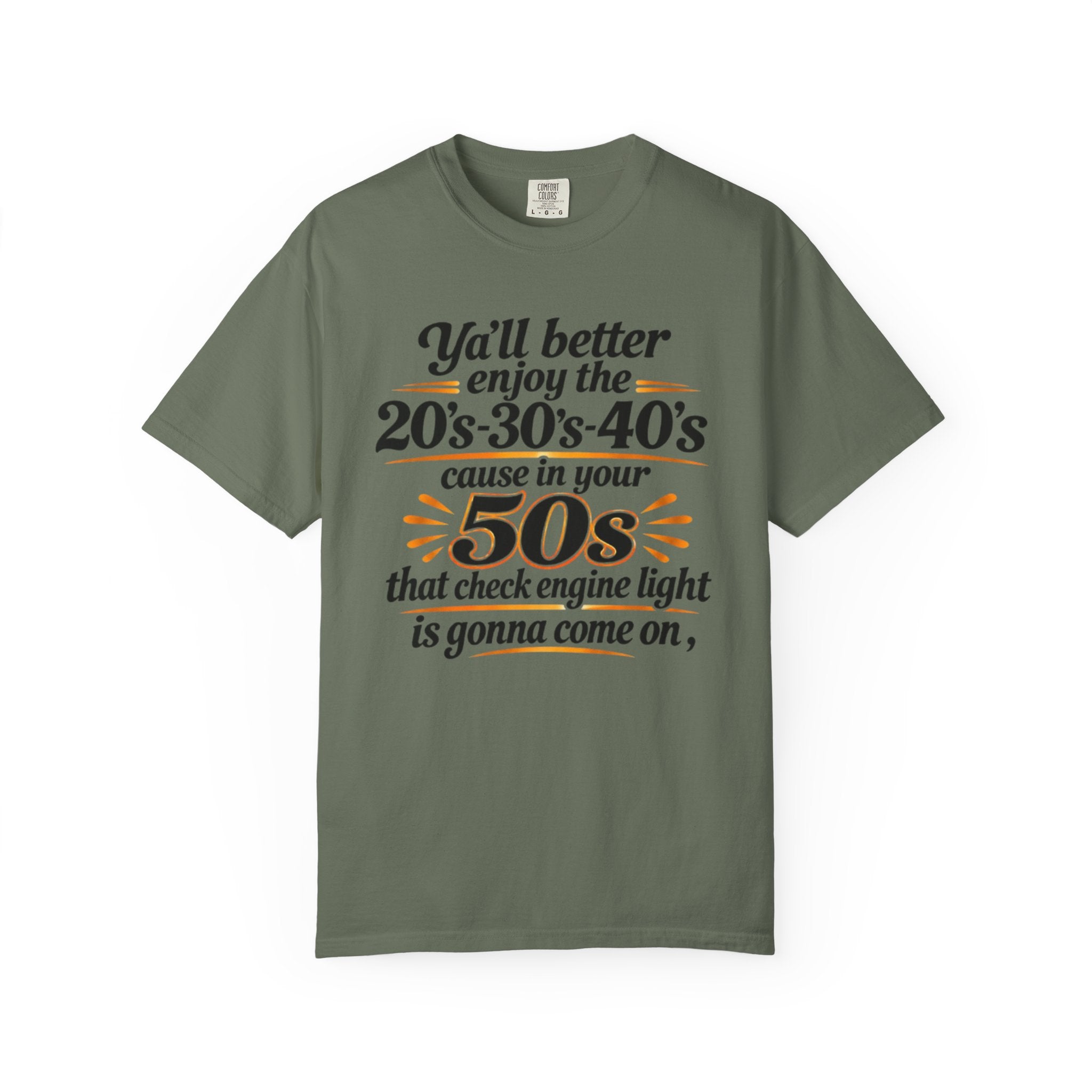 Funny Check Engine Light 50s Retirement T-Shirt