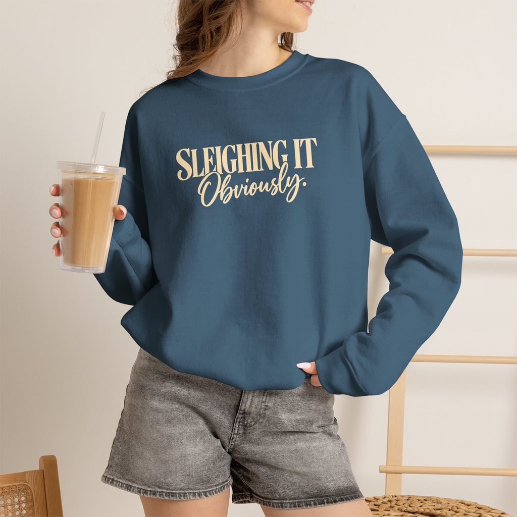 Sleighing It Obviously Crewneck Sweatshirt