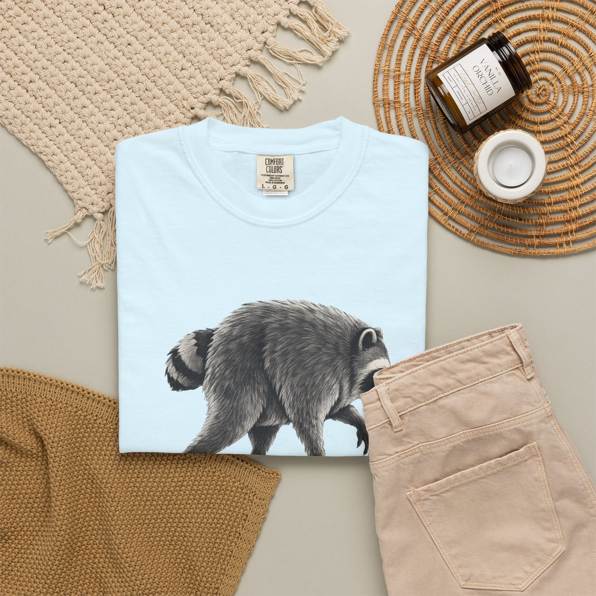 Team Jimothy Raccoon Garment Dyed Tee Shirt Vintage Wildlife Graphic Tee