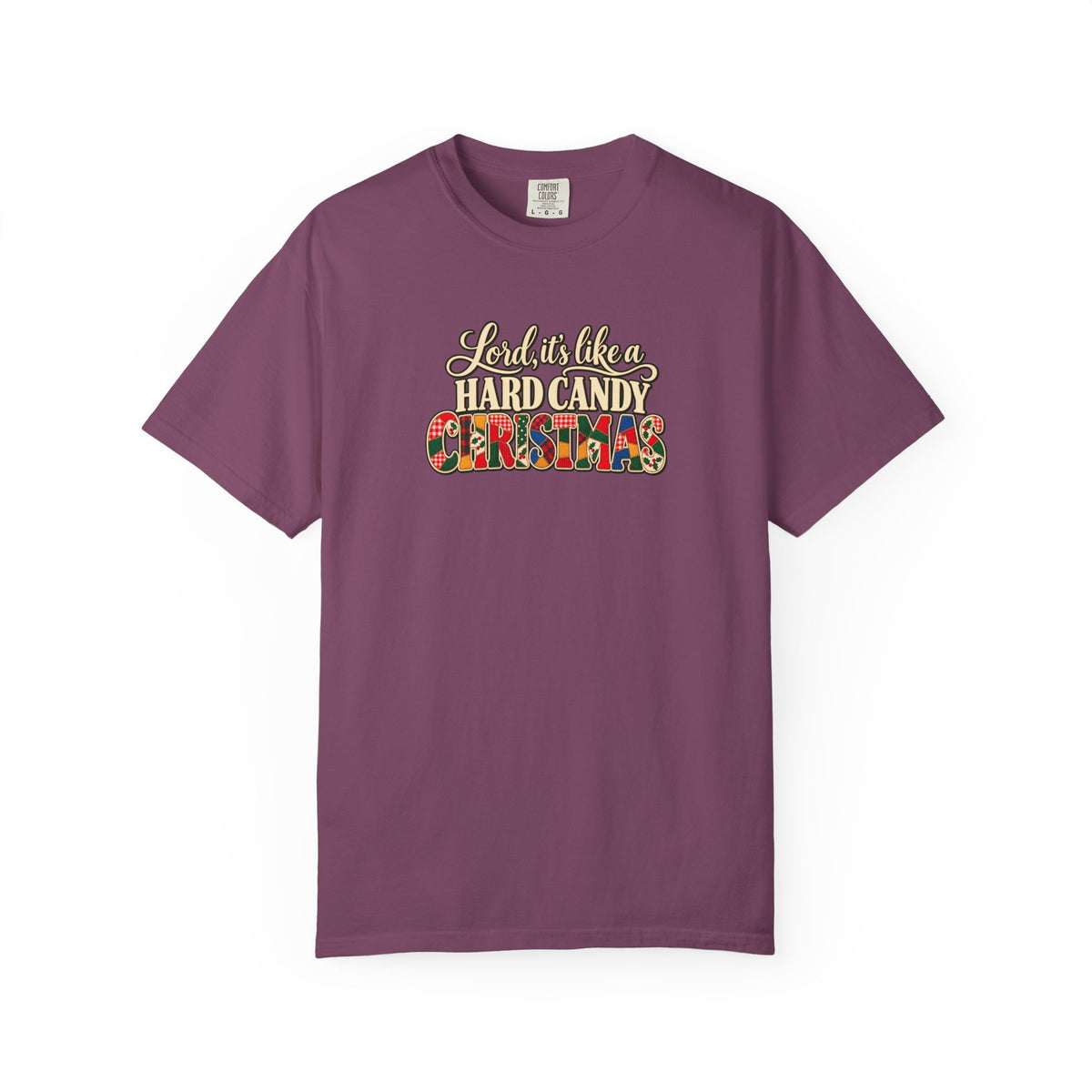 Hard Candy Christmas Shirt, Vintage Patchwork Christmas Tee, Retro Country Holiday Shirt, Coordinating Couple Christmas Shirts