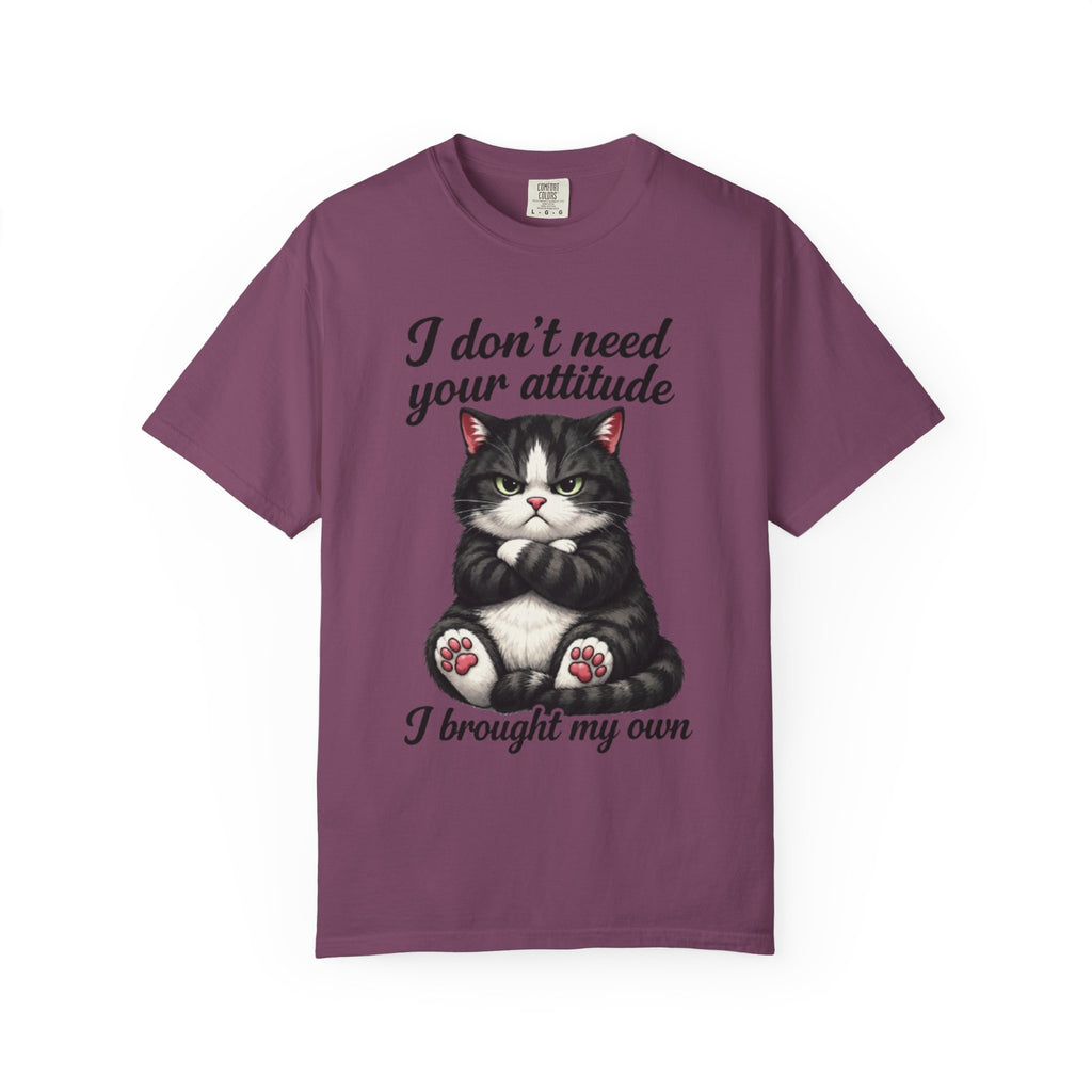 Cat Attitude T-Shirt I Don't Need Your Attitude I Brought My Own Funny Cat Tee