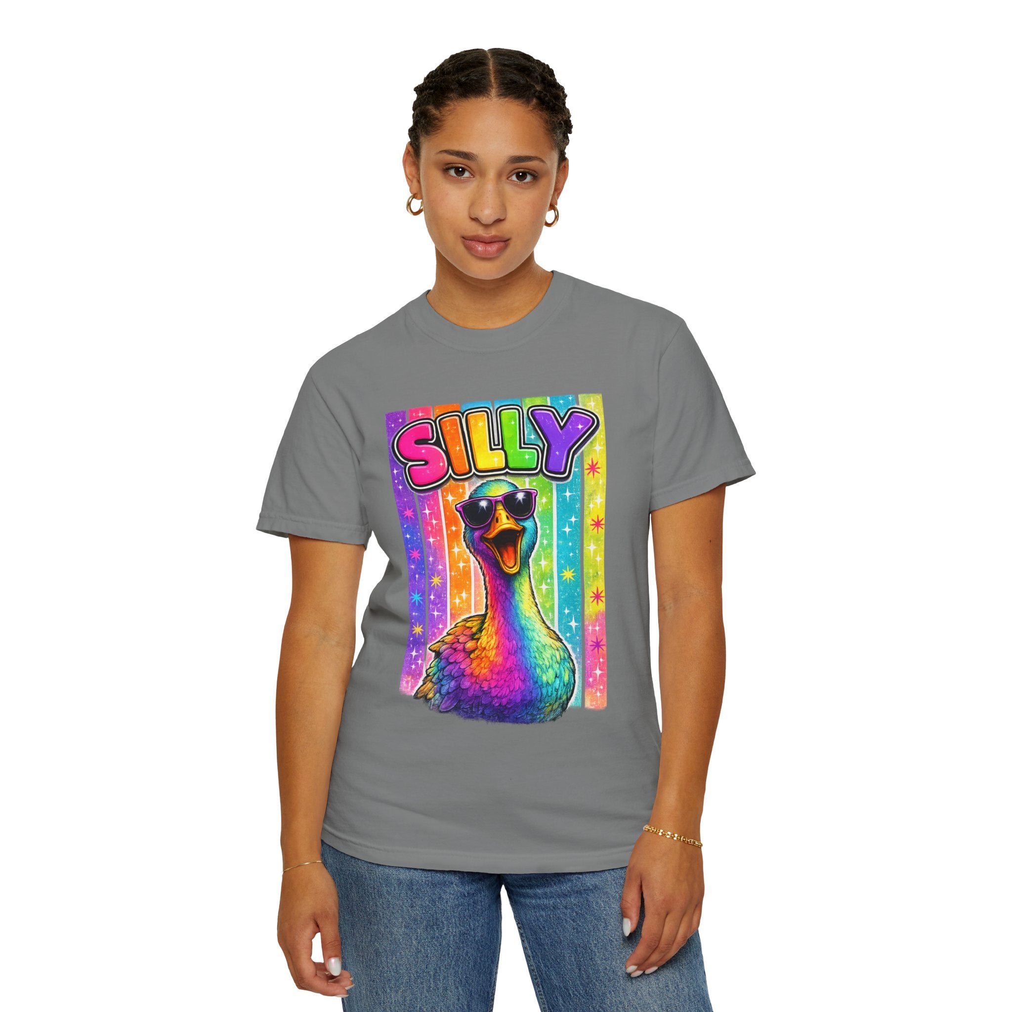 Silly Rainbow Goose T Shirt