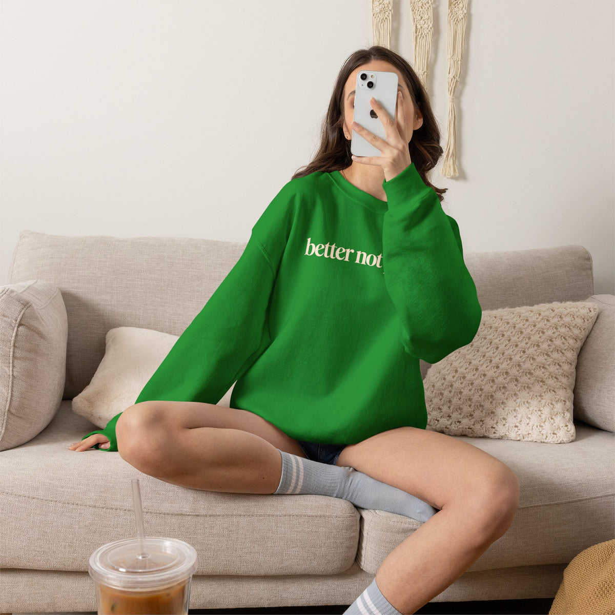 Better Not Pout Christmas Sweatshirt, Minimalist Holiday Crewneck, Funny Christmas Sweater, Sarcastic Xmas Shirt, Trendy Christmas Gift