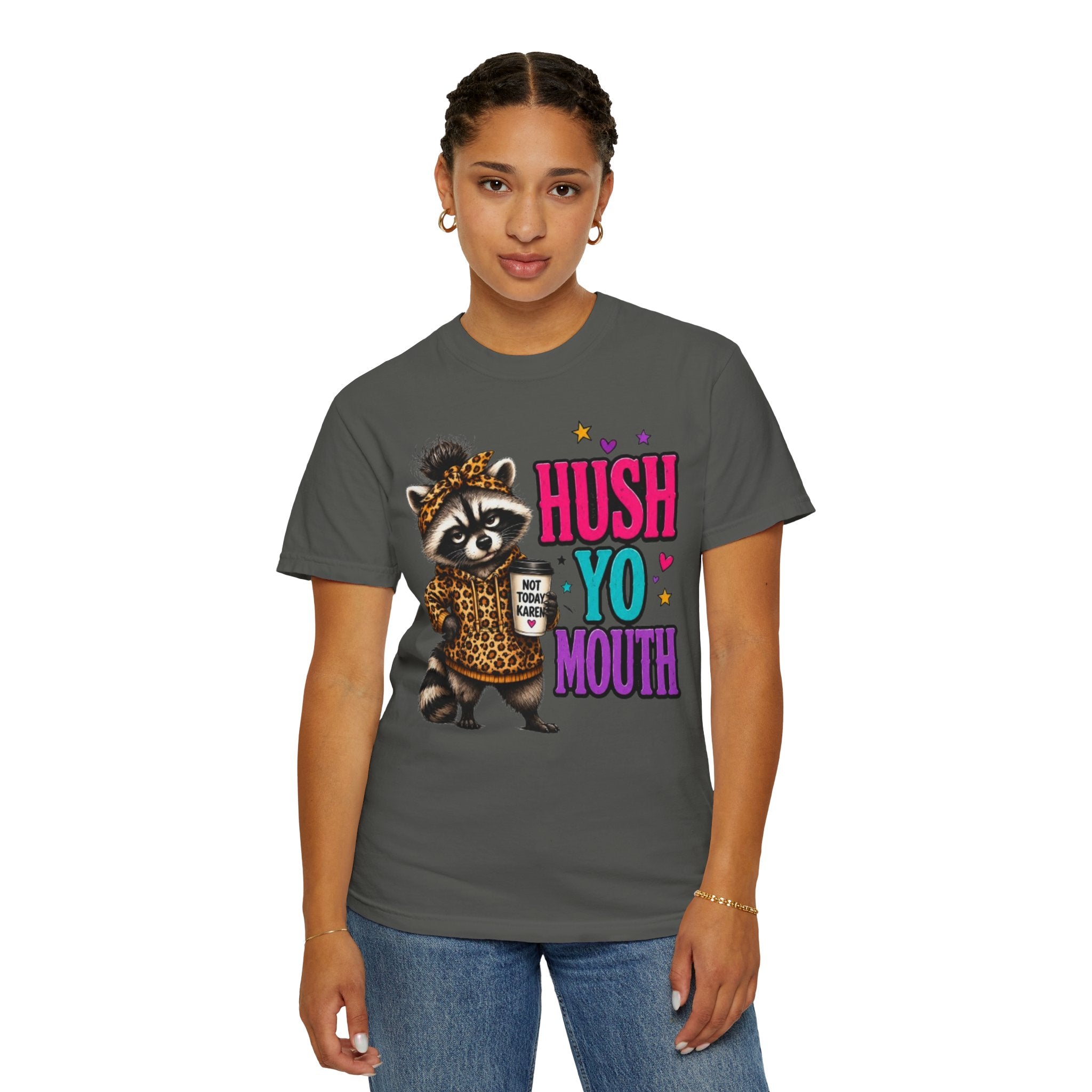 Hush Yo Mouth Raccoon T-Shirt