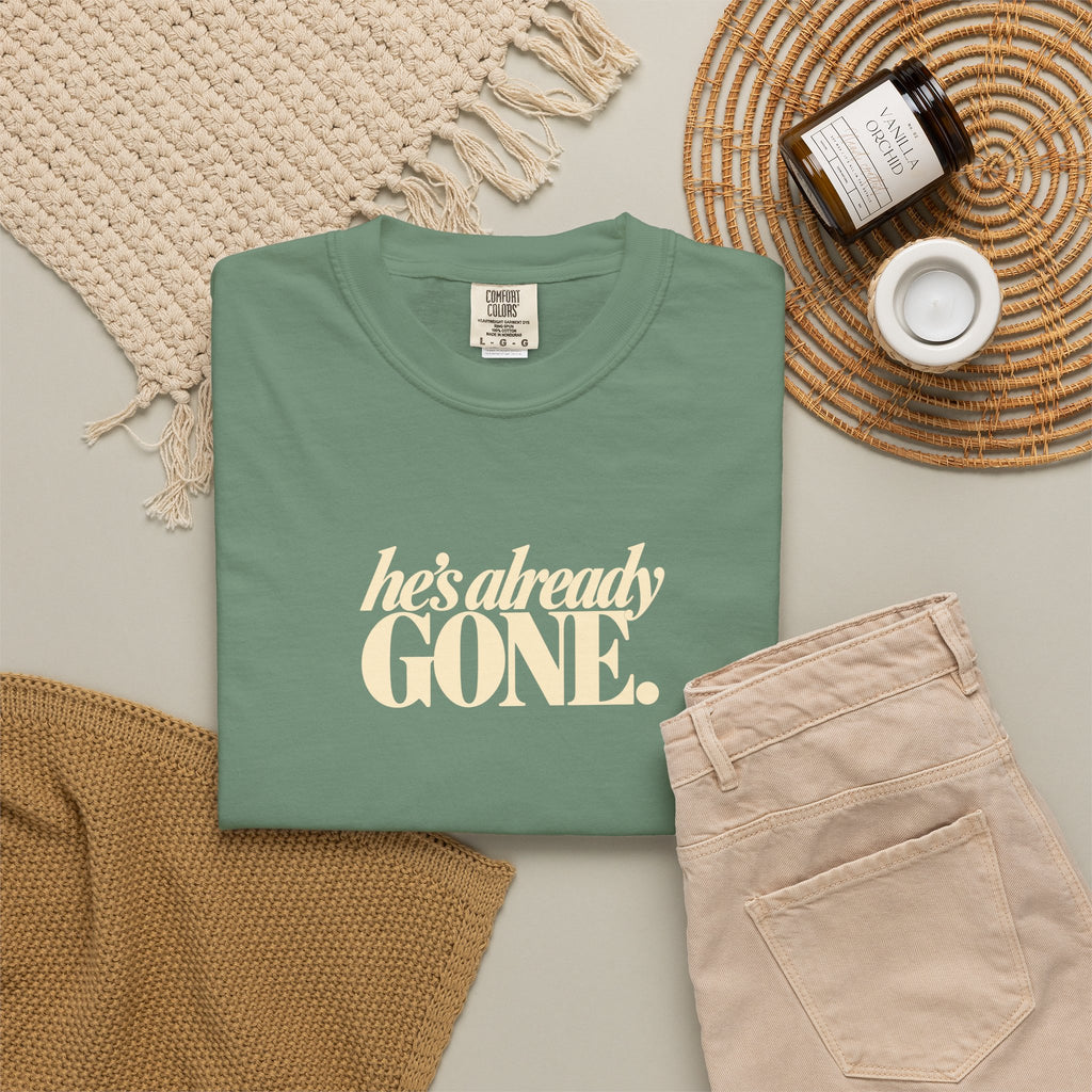 Funny Thanksgiving Couple Shirts, She Said Dont Wander Off, Hes Already Gone, Matching Couples Shirts, His and Hers Fall Tees
