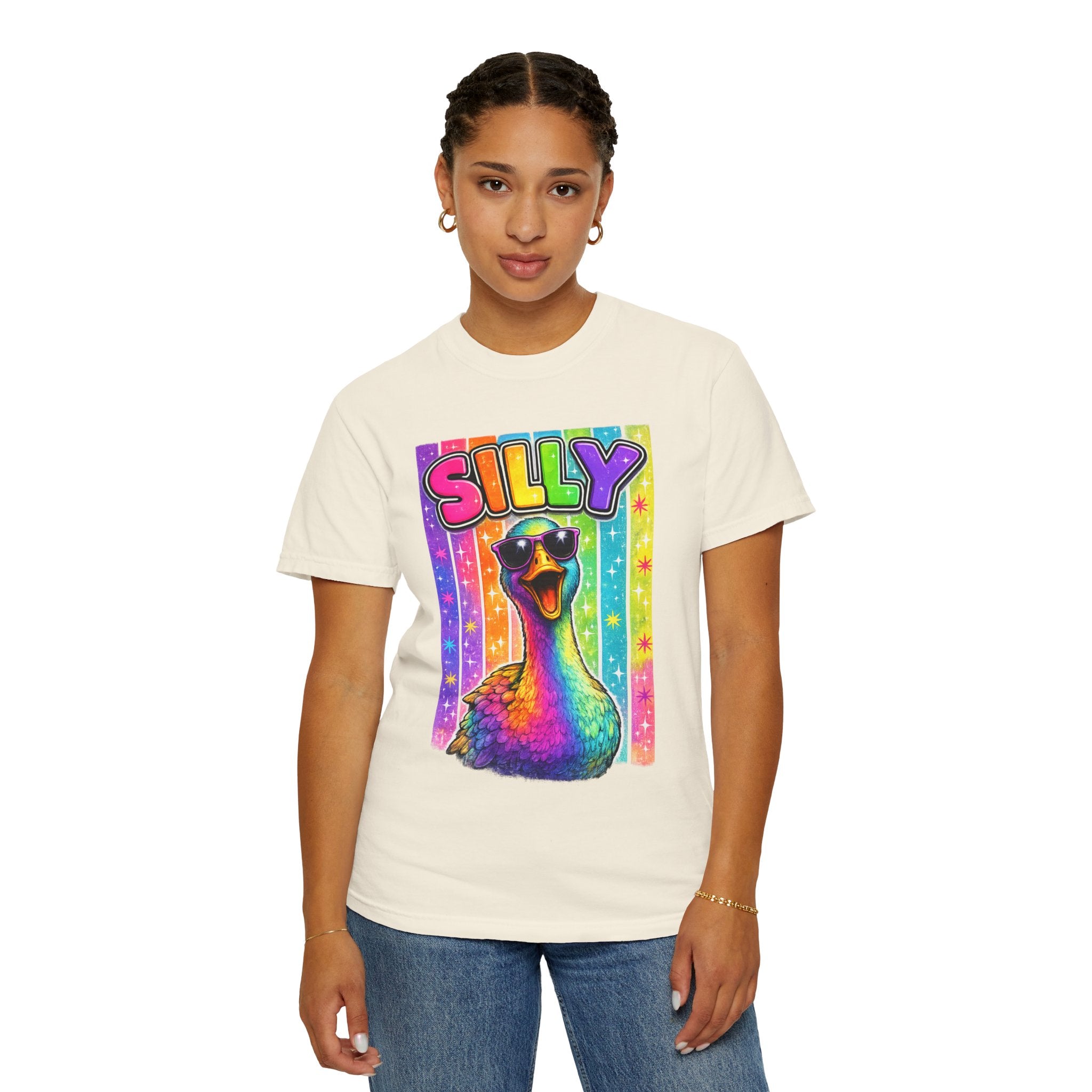 Silly Rainbow Goose T Shirt