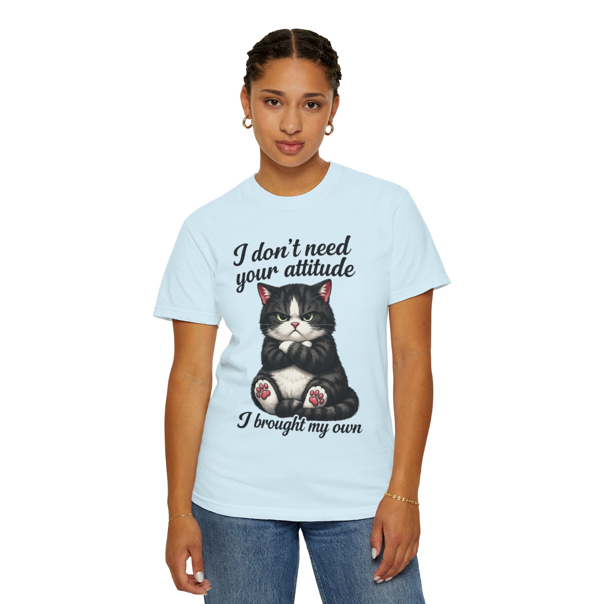 Cat Attitude T-Shirt I Don't Need Your Attitude I Brought My Own Funny Cat Tee