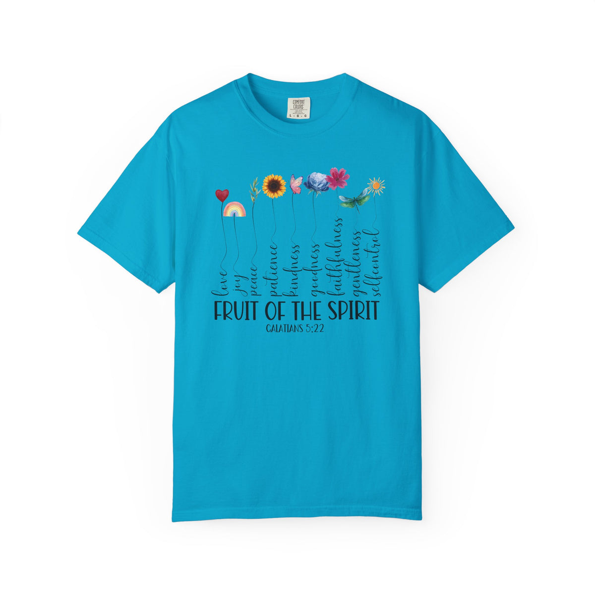 Fruit of the Spirit Floral Tee shirt | Galatians 5:22 Scripture Tee