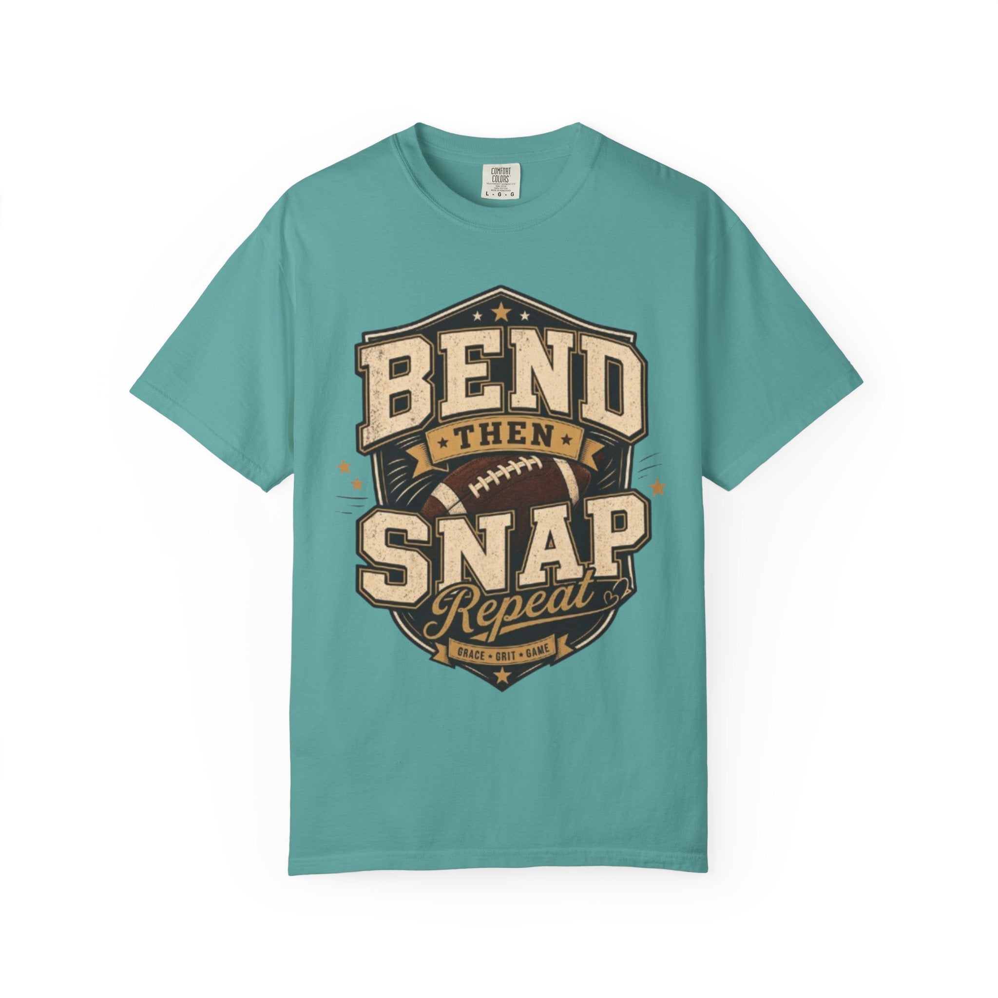 Football Bend Then Snap Repeat Graphic T Shirt Vintage Athletic Tee for Players and Fans