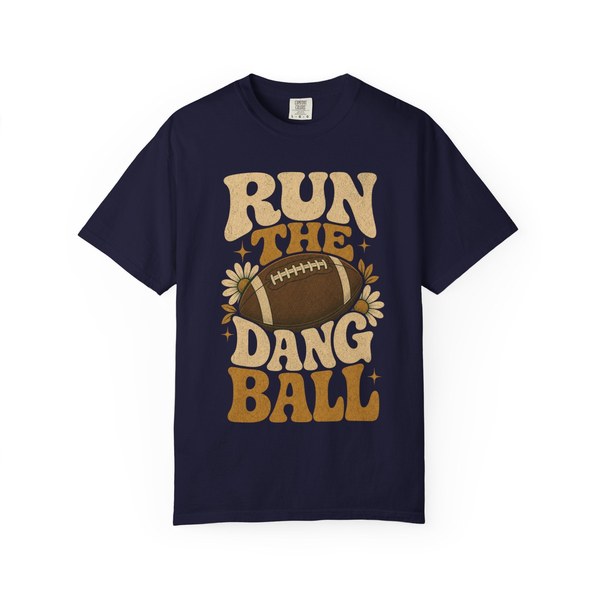 Run the Dang Ball Football T Shirt Retro Gridiron Graphic Tee