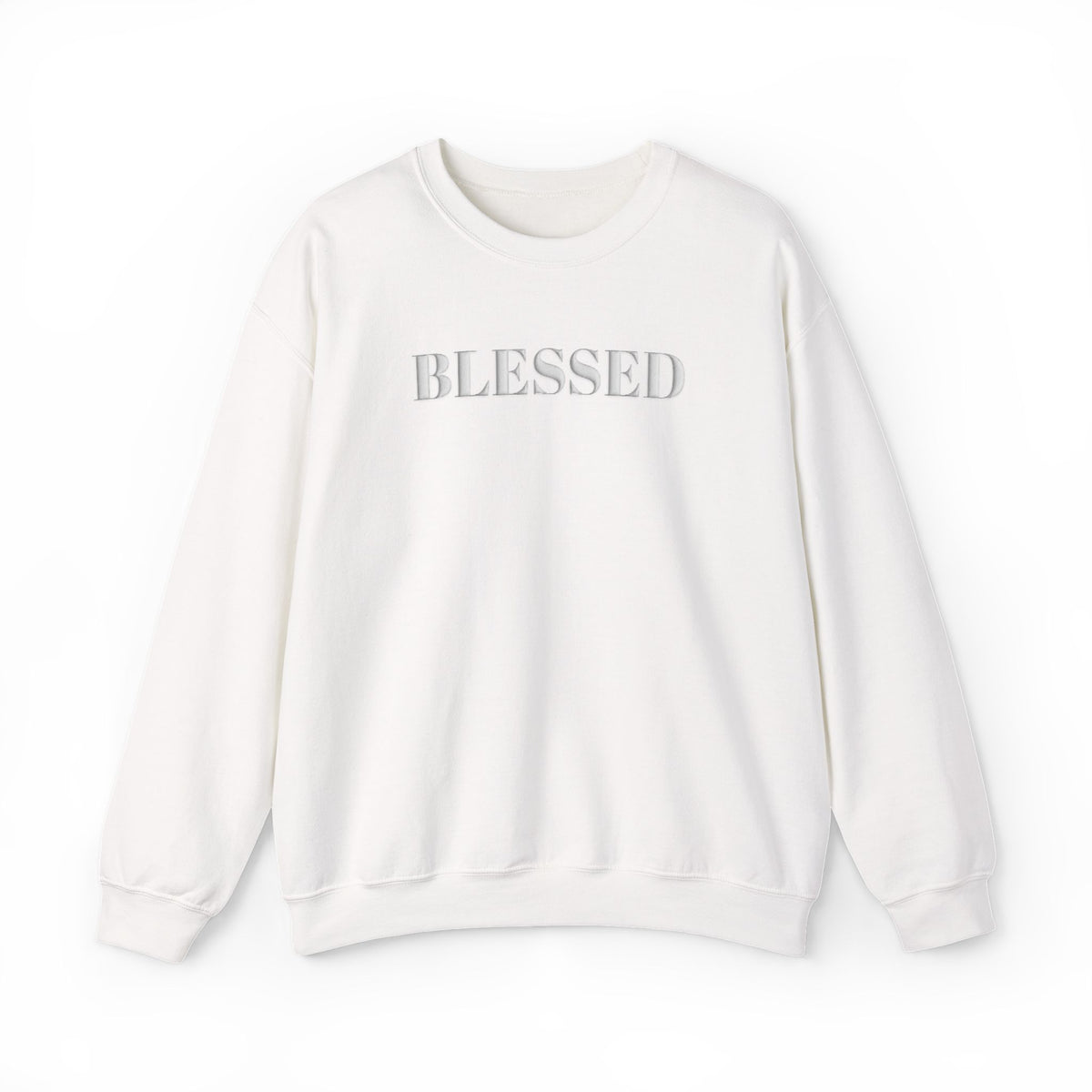 Blessed Puff Print Sweatshirt, Christian Sweatshirt for Women, Faith Based Crewneck, Raised Letter Sweater, Christian Gift for Her