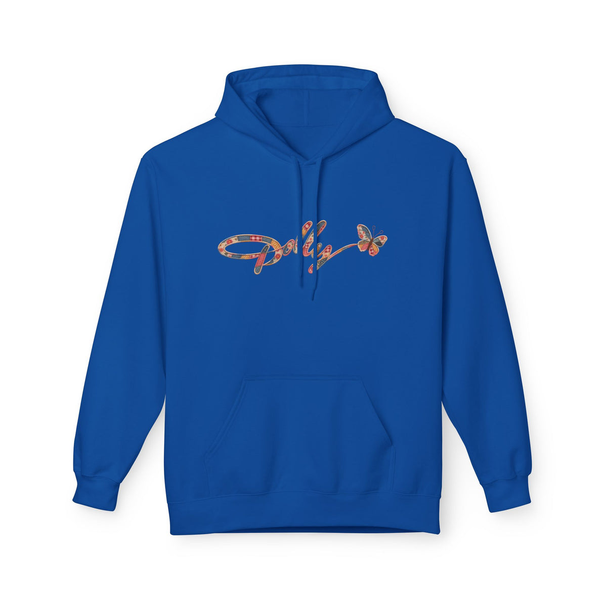 Dolly Patchwork Script Hoodie Womens Butterfly Signature Pullover