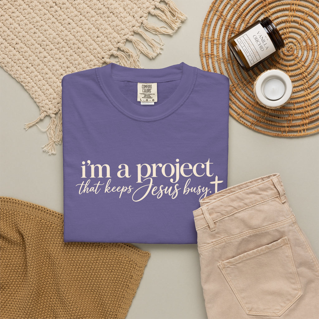 Im a Project That Keeps Jesus Busy Tee Shirt