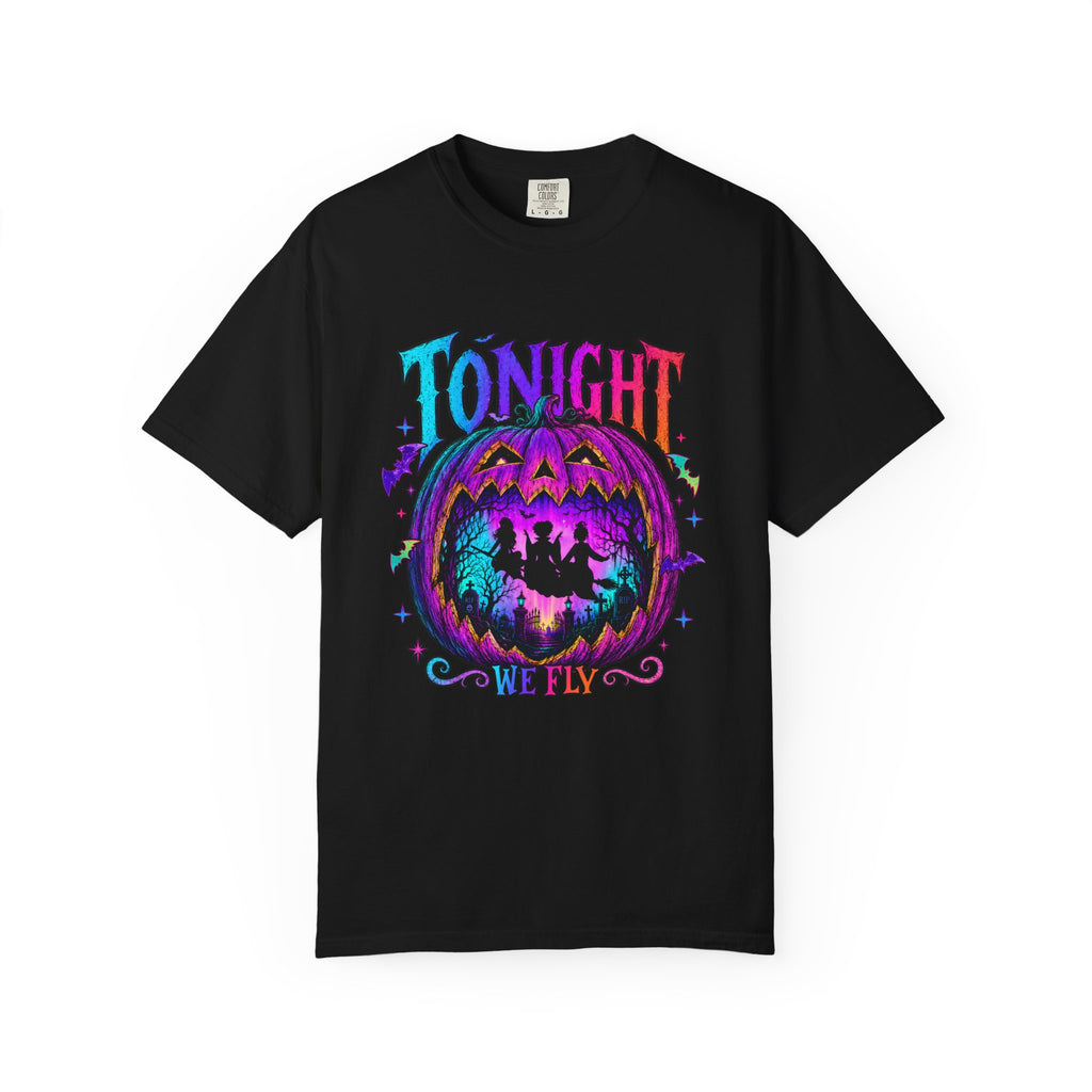 Tonight We Fly Halloween Pumpkin Tee Shirt