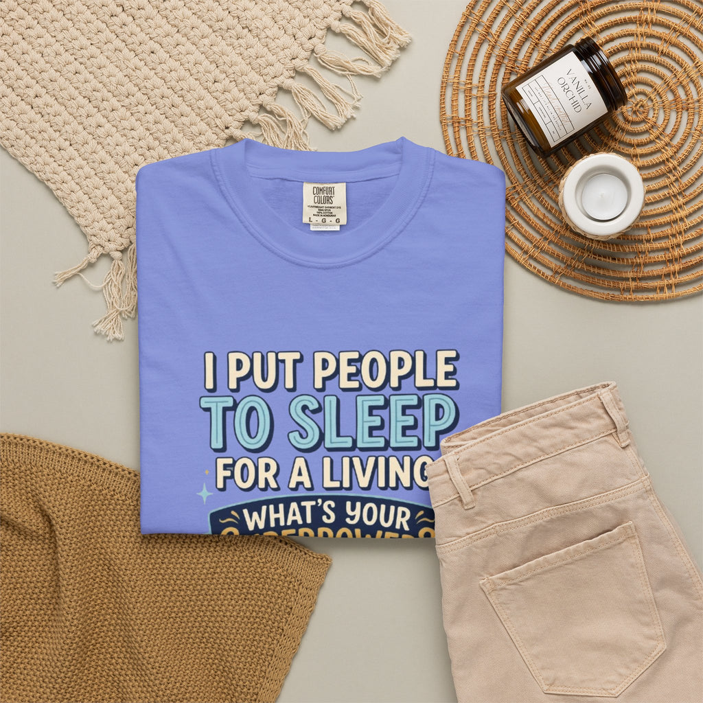 RN Anesthetist Tee Shirt I Put People To Sleep For A Living Nurse Anesthesia Tee