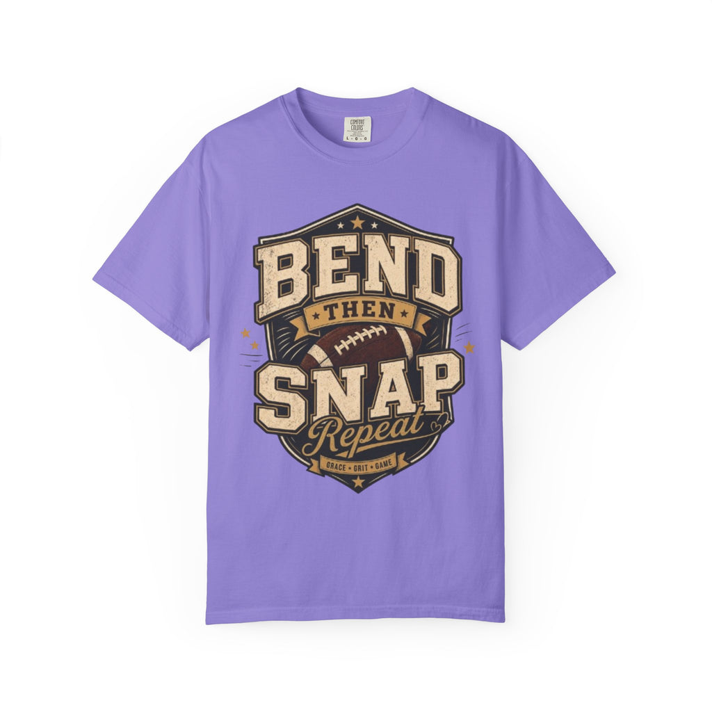 Football Bend Then Snap Repeat Graphic T Shirt Vintage Athletic Tee for Players and Fans