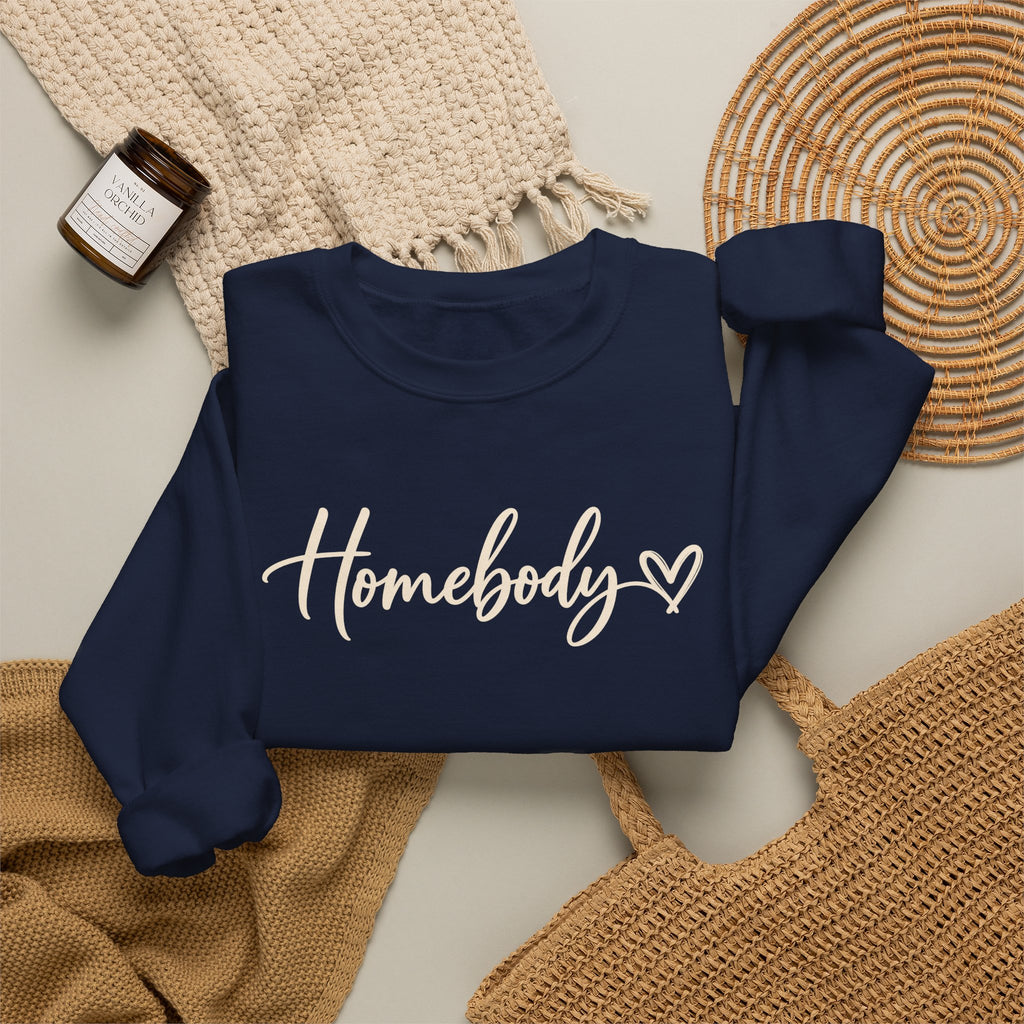 Homebody Crewneck Sweatshirt Cozy Homebody Pullover with Heart