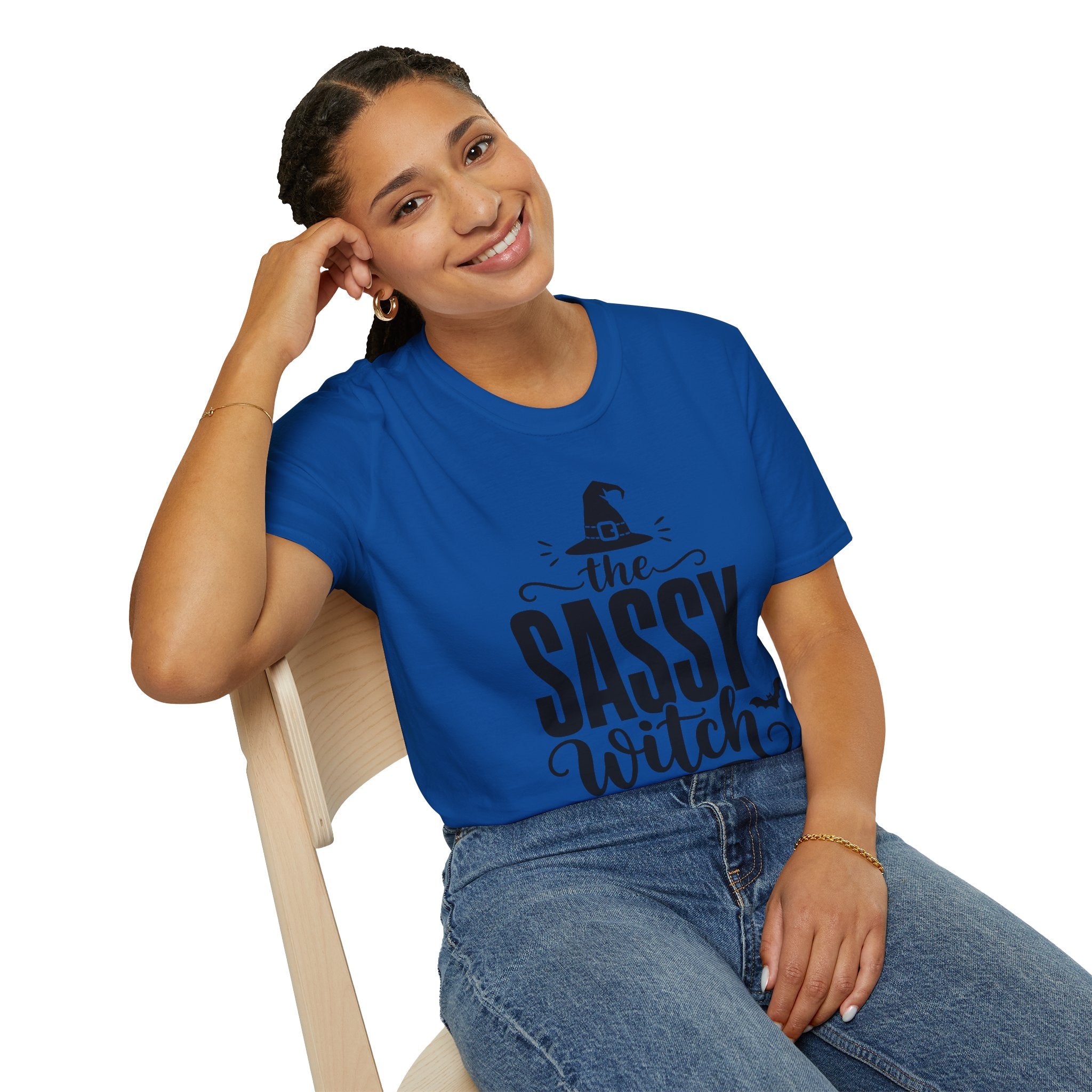 Sassy Witch T Shirt Halloween Graphic Tee with Witch Hat