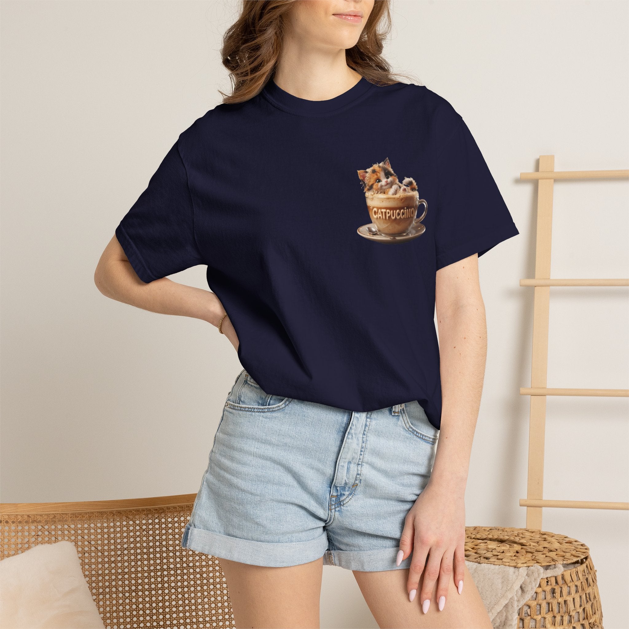 Cat in Cappuccino Cup T Shirt