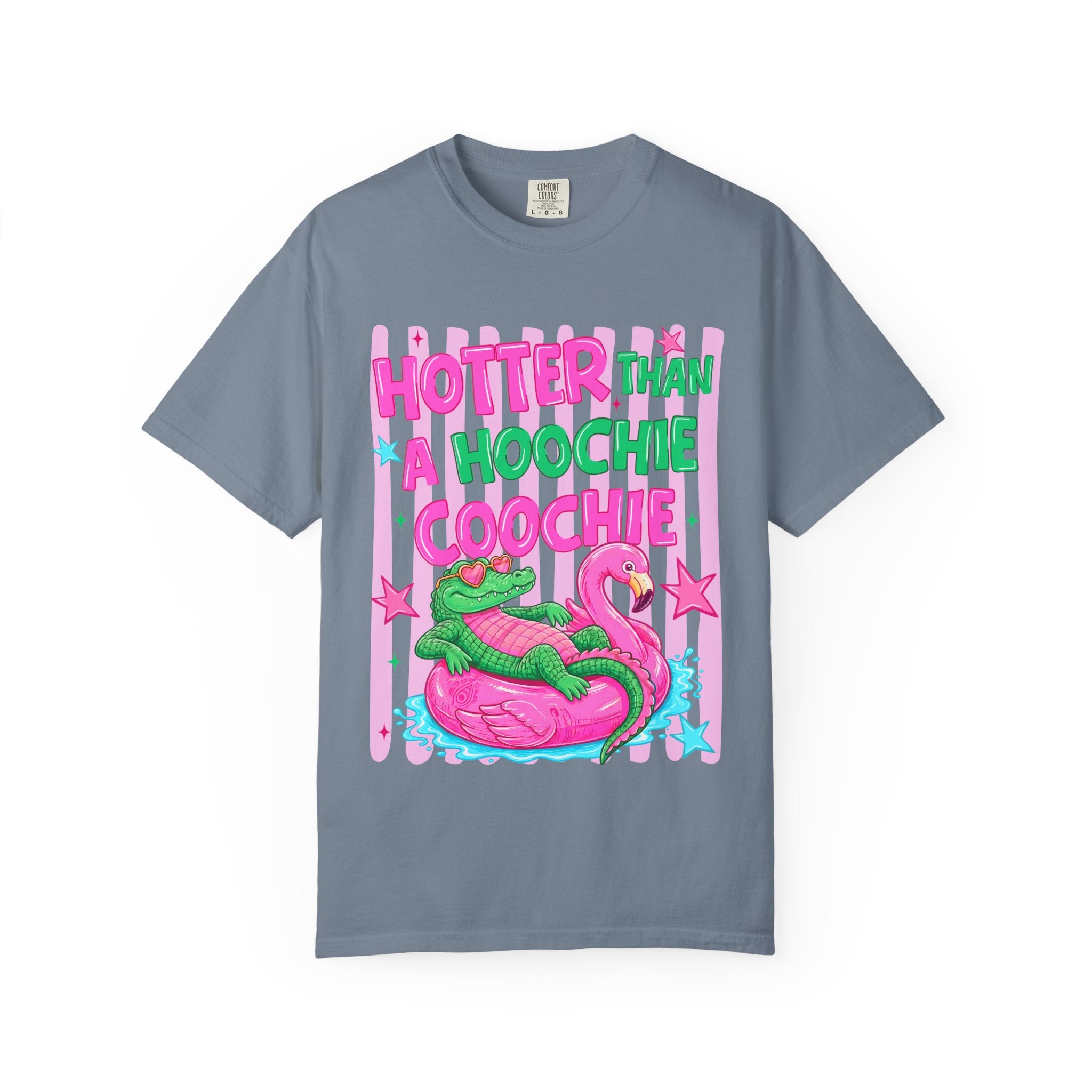 Graphic T Shirt Hotter Than a Hoochie Goochie Croc Pool Party Tee