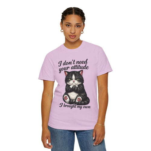 Cat Attitude T-Shirt I Don't Need Your Attitude I Brought My Own Funny Cat Tee