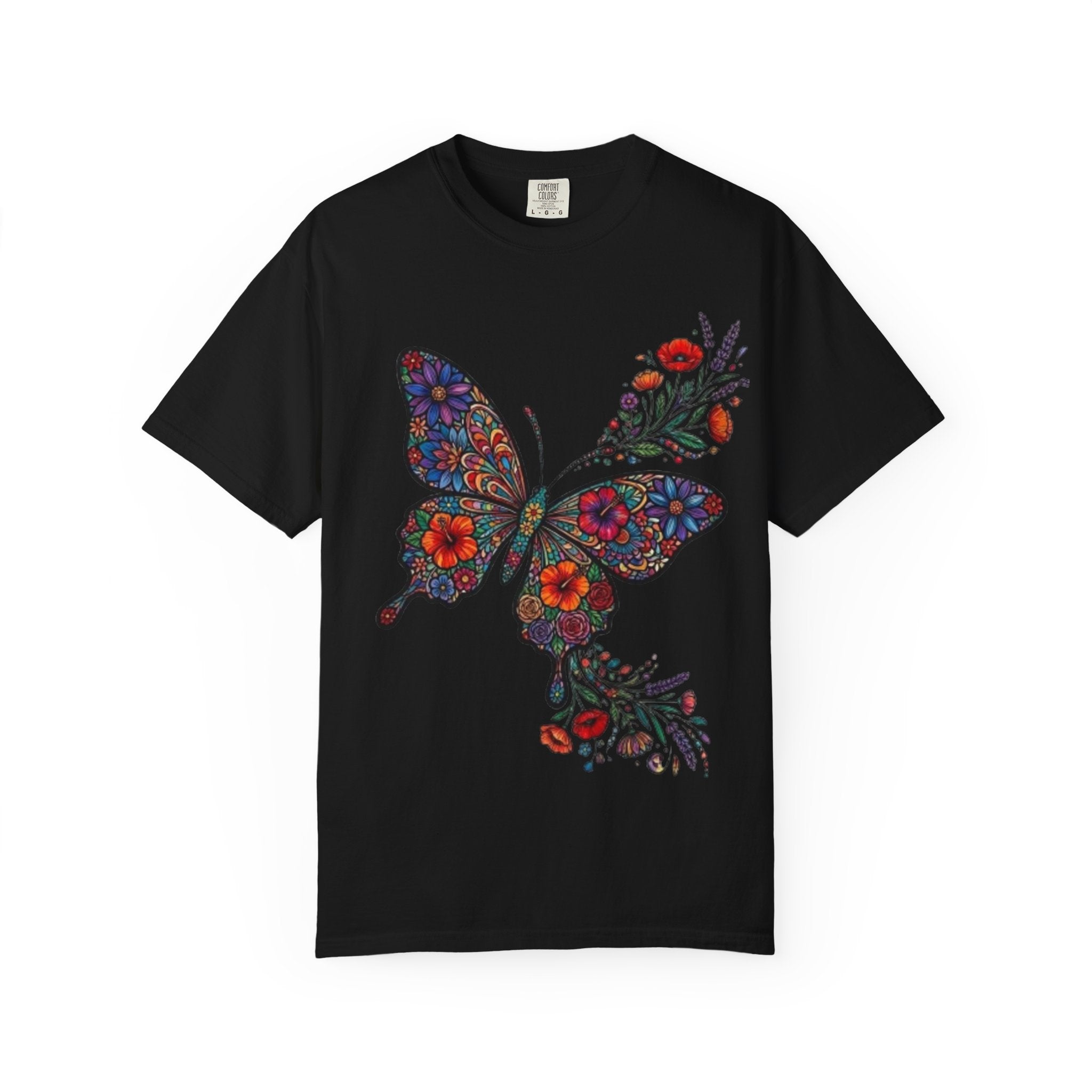 Floral Mosaic Butterfly T Shirt