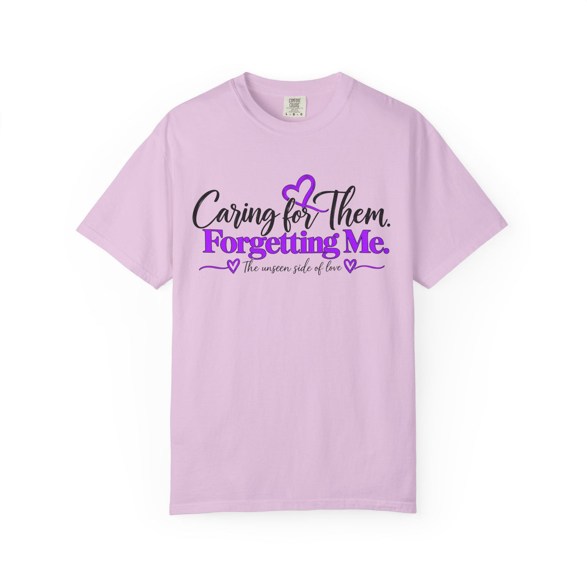 Caring for Them Forgetting Me T shirt | Alzheimer Awareness Purple Ribbon