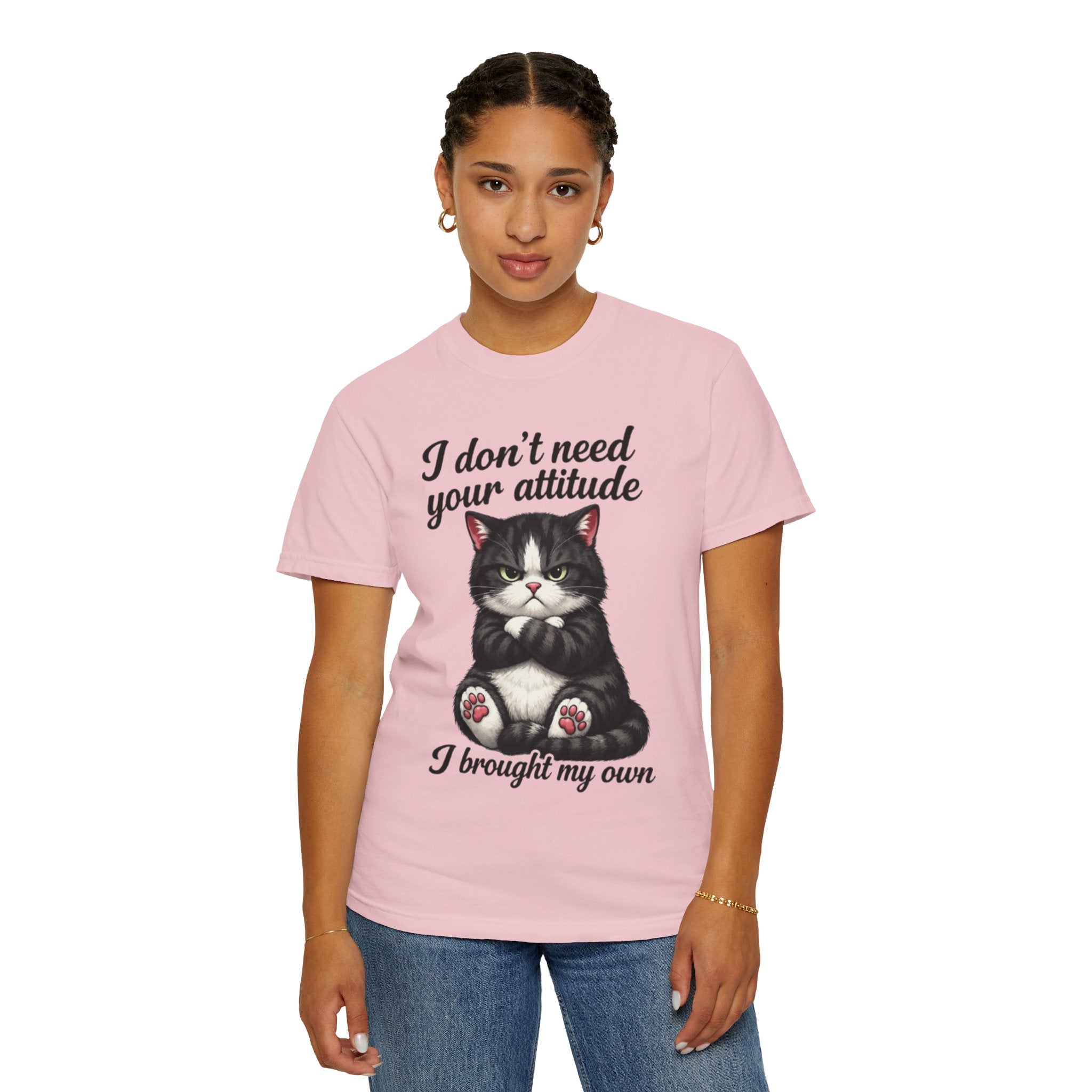 Cat Attitude T-Shirt I Don't Need Your Attitude I Brought My Own Funny Cat Tee