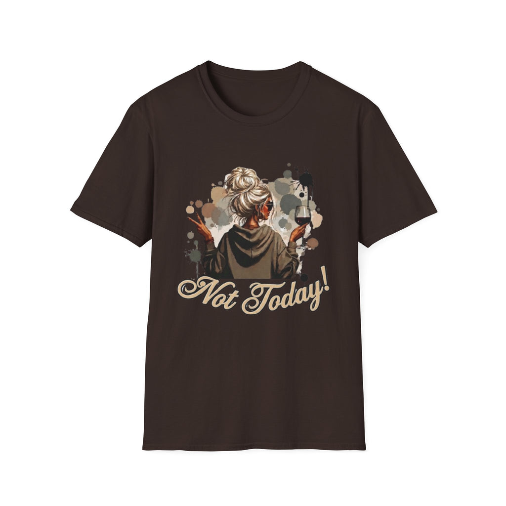 T-Shirt — 'Not Today' Messy Bun Girl Graphic Tee
