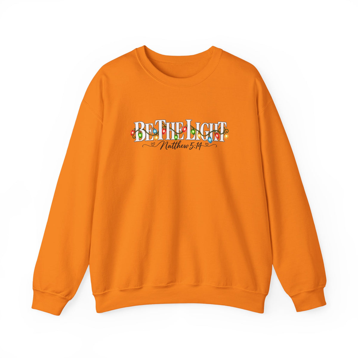 Be The Light Christmas Sweatshirt, Matthew 5:14 Christian Crewneck, Christmas Lights Faith Sweatshirt, Inspirational Holiday Gift